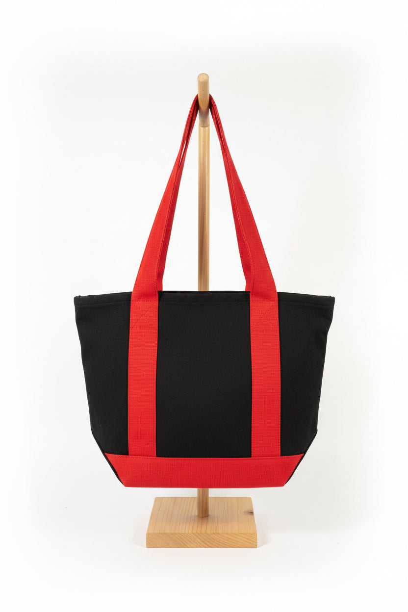 Ed Hardy Strawberry Black & Red Canvas Tote Bag