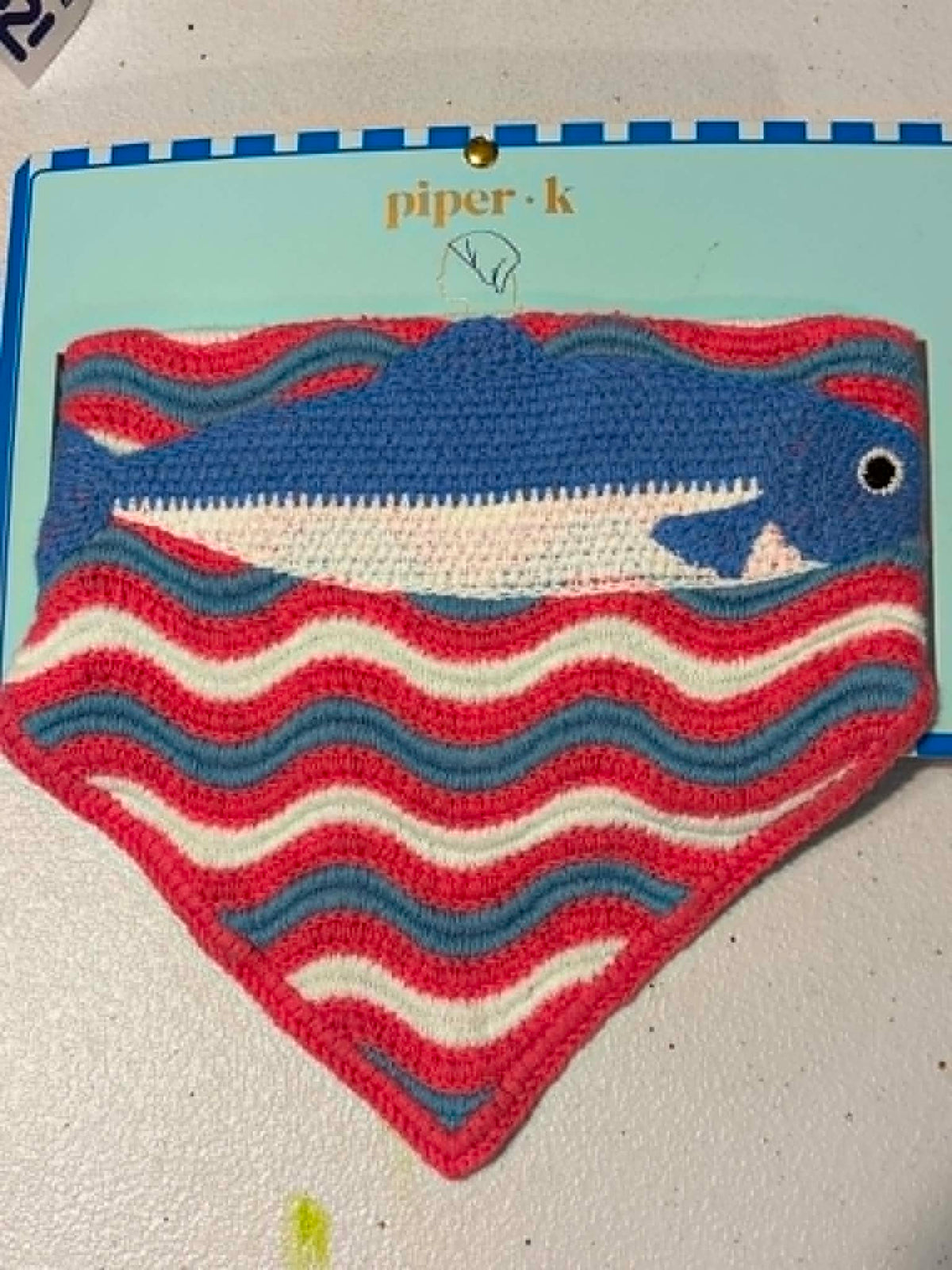 Embroidered Fish Bandana