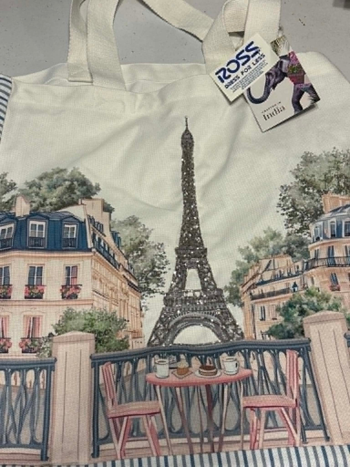 Paris Eiffel Tower Canvas Tote Bag