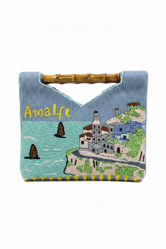 Amalfi Coast Beaded Tote Bag