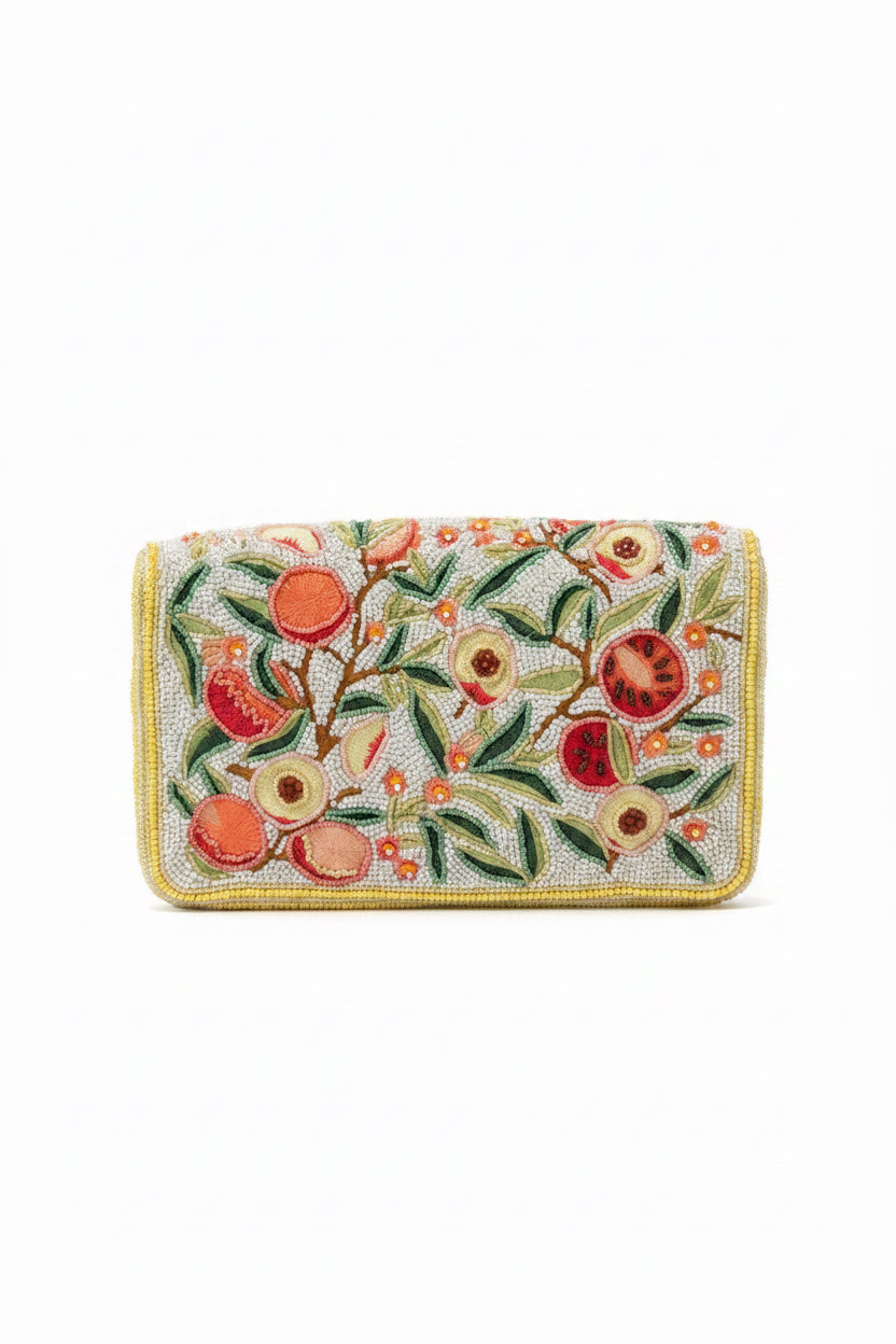 Garden Bloom Hand-Beaded Shoulder Bag
