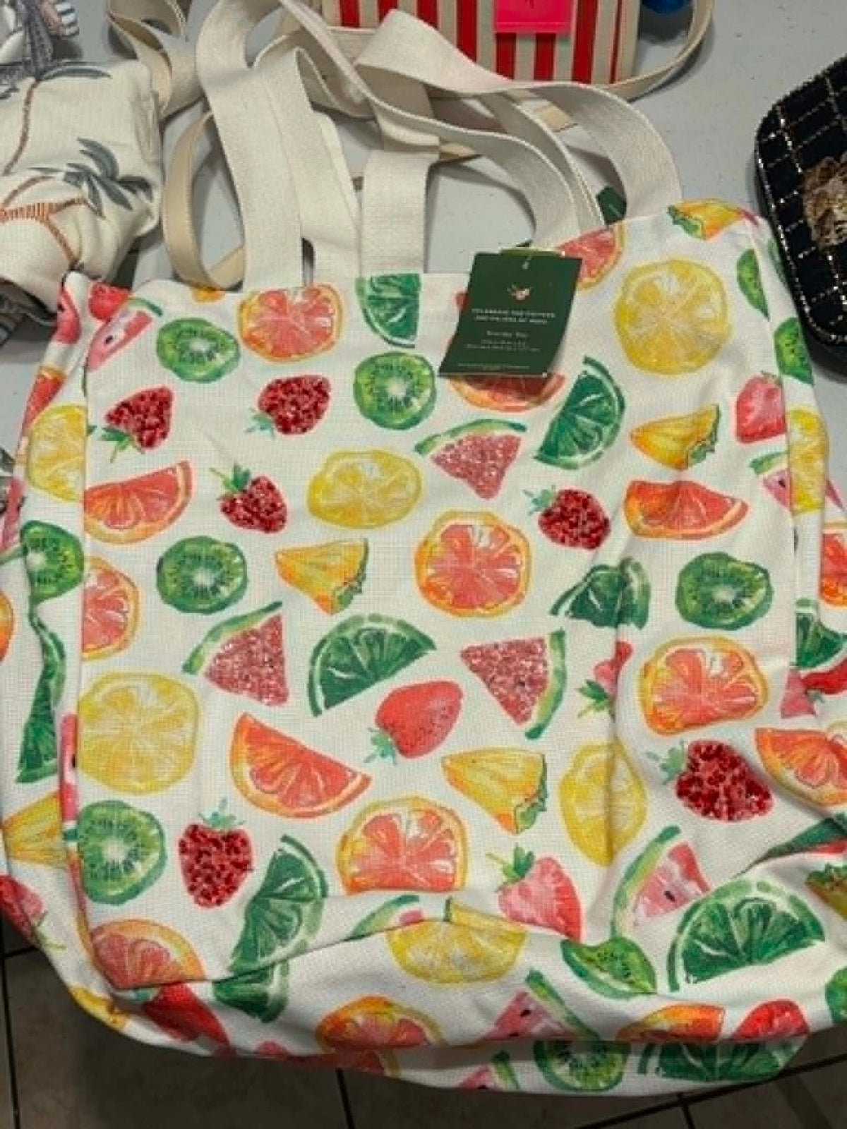 Colorful Citrus Fruit Canvas Tote Bag